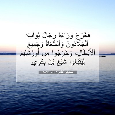 Picture 07 - صَمُوئِيلَ ٱلثَّانِي 20:7 AVD - فَخَرَجَ وَرَاءَهُ - Bible Verse Picture