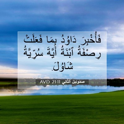 Picture 07 - صَمُوئِيلَ ٱلثَّانِي 21:11 AVD - فَأُخْبِرَ دَاوُدُ بِمَا - Bible Verse Picture