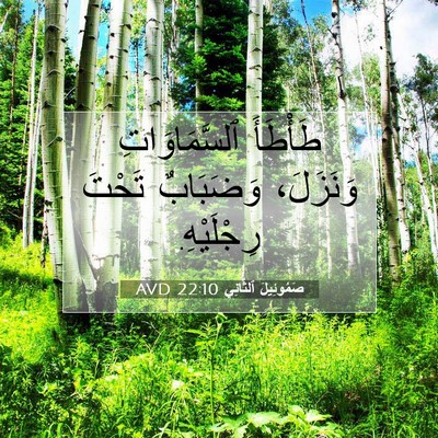 Picture 07 - صَمُوئِيلَ ٱلثَّانِي 22:10 AVD - طَأْطَأَ ٱلسَّمَاوَاتِ - Bible Verse Picture