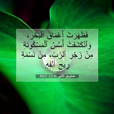 Picture 07 - صَمُوئِيلَ ٱلثَّانِي 22:16 AVD - فَظَهَرَتْ أَعْمَاقُ - Bible Verse Picture