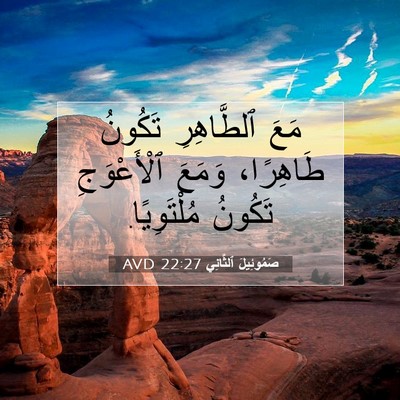 Picture 07 - صَمُوئِيلَ ٱلثَّانِي 22:27 AVD - مَعَ ٱلطَّاهِرِ تَكُونُ - Bible Verse Picture