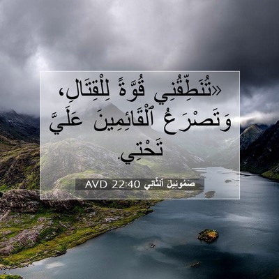 Picture 07 - صَمُوئِيلَ ٱلثَّانِي 22:40 AVD - «تُنَطِّقُنِي قُوَّةً - Bible Verse Picture