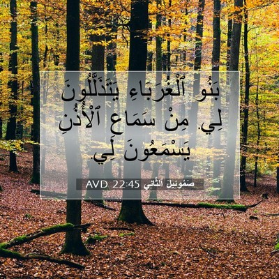 Picture 07 - صَمُوئِيلَ ٱلثَّانِي 22:45 AVD - بَنُو ٱلْغُرَبَاءِ - Bible Verse Picture