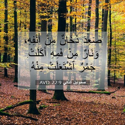 Picture 07 - صَمُوئِيلَ ٱلثَّانِي 22:9 AVD - صَعِدَ دُخَانٌ مِنْ - Bible Verse Picture