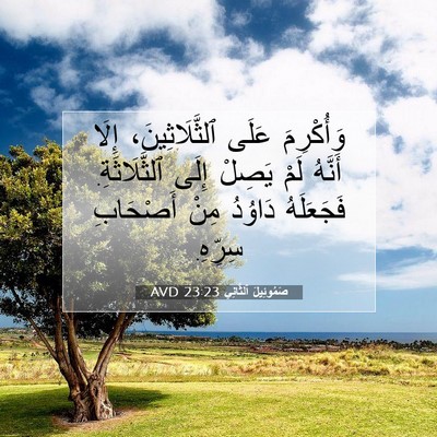 Picture 07 - صَمُوئِيلَ ٱلثَّانِي 23:23 AVD - وَأُكْرِمَ عَلَى - Bible Verse Picture