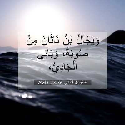 Picture 07 - صَمُوئِيلَ ٱلثَّانِي 23:36 AVD - وَيَجْآلُ بْنُ نَاثَانَ - Bible Verse Picture