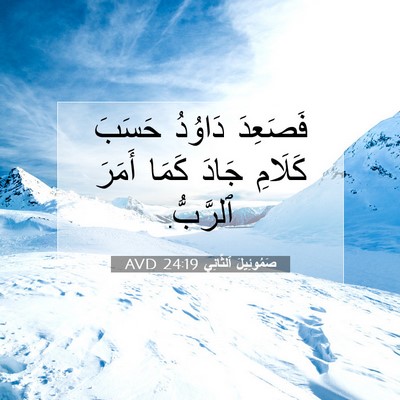 Picture 07 - صَمُوئِيلَ ٱلثَّانِي 24:19 AVD - فَصَعِدَ دَاوُدُ حَسَبَ - Bible Verse Picture