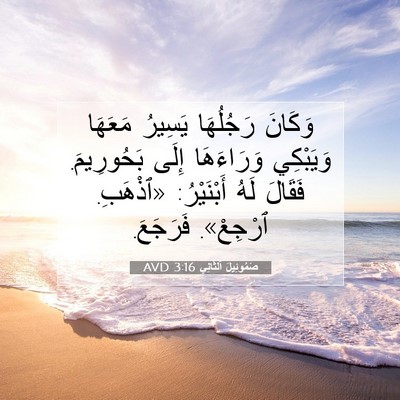 Picture 07 - صَمُوئِيلَ ٱلثَّانِي 3:16 AVD - وَكَانَ رَجُلُهَا يَسِيرُ - Bible Verse Picture