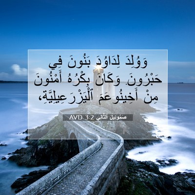 Picture 07 - صَمُوئِيلَ ٱلثَّانِي 3:2 AVD - وَوُلِدَ لِدَاوُدَ - Bible Verse Picture