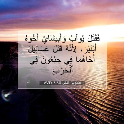 Picture 07 - صَمُوئِيلَ ٱلثَّانِي 3:30 AVD - فَقَتَلَ يُوآبُ - Bible Verse Picture