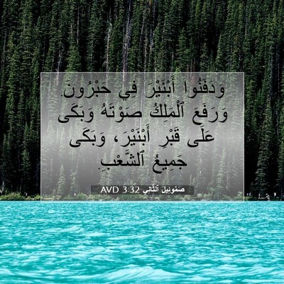 Picture 07 - صَمُوئِيلَ ٱلثَّانِي 3:32 AVD - وَدَفَنُوا أَبْنَيْرَ فِي - Bible Verse Picture
