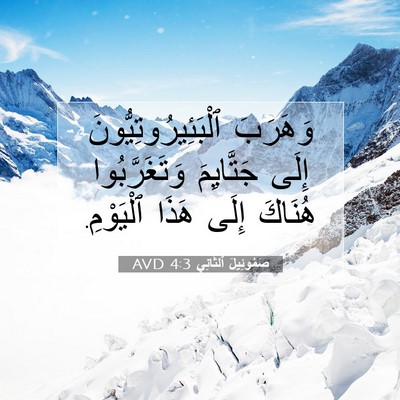 Picture 07 - صَمُوئِيلَ ٱلثَّانِي 4:3 AVD - وَهَرَبَ - Bible Verse Picture