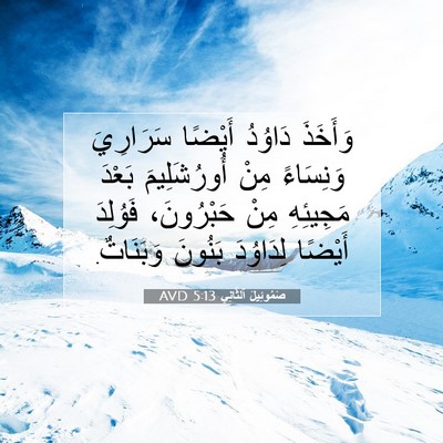 Picture 07 - صَمُوئِيلَ ٱلثَّانِي 5:13 AVD - وَأَخَذَ دَاوُدُ أَيْضًا - Bible Verse Picture