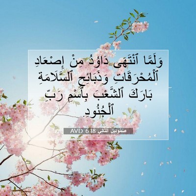 Picture 07 - صَمُوئِيلَ ٱلثَّانِي 6:18 AVD - وَلَمَّا ٱنْتَهَى دَاوُدُ - Bible Verse Picture
