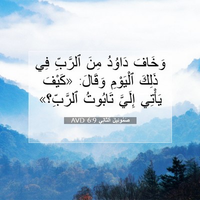 Picture 07 - صَمُوئِيلَ ٱلثَّانِي 6:9 AVD - وَخَافَ دَاوُدُ مِنَ - Bible Verse Picture