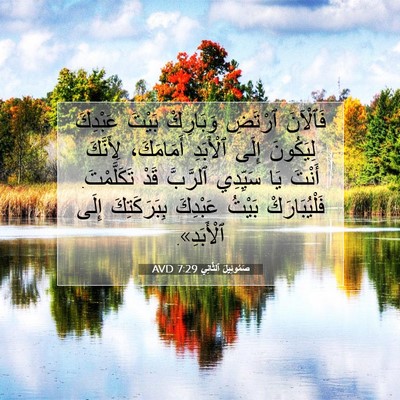 Picture 07 - صَمُوئِيلَ ٱلثَّانِي 7:29 AVD - فَٱلْآنَ ٱرْتَضِ - Bible Verse Picture