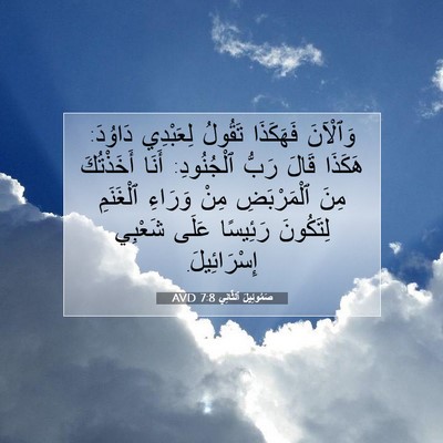 Picture 07 - صَمُوئِيلَ ٱلثَّانِي 7:8 AVD - وَٱلْآنَ فَهَكَذَا - Bible Verse Picture