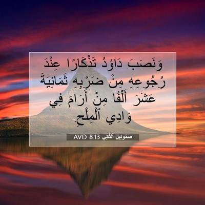 Picture 07 - صَمُوئِيلَ ٱلثَّانِي 8:13 AVD - وَنَصَبَ دَاوُدُ - Bible Verse Picture