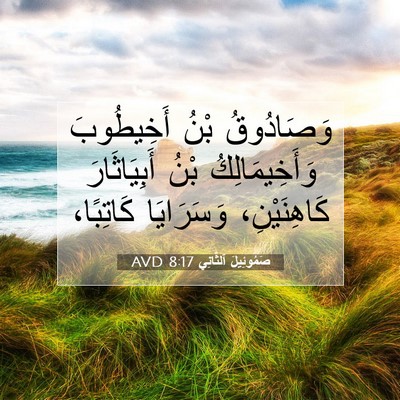 Picture 07 - صَمُوئِيلَ ٱلثَّانِي 8:17 AVD - وَصَادُوقُ بْنُ - Bible Verse Picture