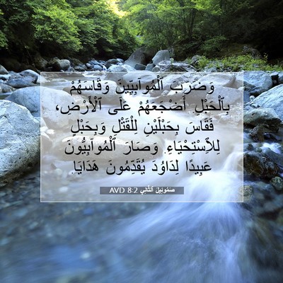 Picture 07 - صَمُوئِيلَ ٱلثَّانِي 8:2 AVD - وَضَرَبَ ٱلْمُوآبِيِّينَ - Bible Verse Picture