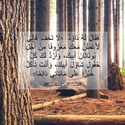 Picture 07 - صَمُوئِيلَ ٱلثَّانِي 9:7 AVD - فَقَالَ لَهُ دَاوُدُ: «لَا - Bible Verse Picture