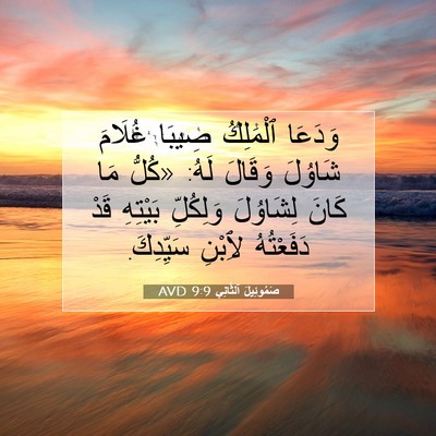 Picture 07 - صَمُوئِيلَ ٱلثَّانِي 9:9 AVD - وَدَعَا ٱلْمَلِكُ صِيبَا - Bible Verse Picture