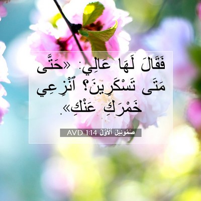 Picture 07 - صَمُوئِيلَ ٱلْأَوَّلُ 1:14 AVD - فَقَالَ لَهَا عَالِي: - Bible Verse Picture