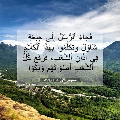 Picture 07 - صَمُوئِيلَ ٱلْأَوَّلُ 11:4 AVD - فَجَاءَ ٱلرُّسُلُ إِلَى - Bible Verse Picture