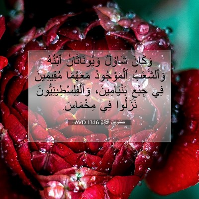 Picture 07 - صَمُوئِيلَ ٱلْأَوَّلُ 13:16 AVD - وَكَانَ شَاوُلُ - Bible Verse Picture