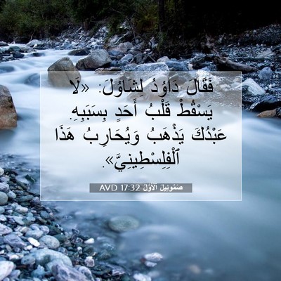 Picture 07 - صَمُوئِيلَ ٱلْأَوَّلُ 17:32 AVD - فَقَالَ دَاوُدُ لِشَاوُلَ: - Bible Verse Picture