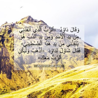 Picture 07 - صَمُوئِيلَ ٱلْأَوَّلُ 17:37 AVD - وَقَالَ دَاوُدُ: «ٱلرَّبُّ - Bible Verse Picture