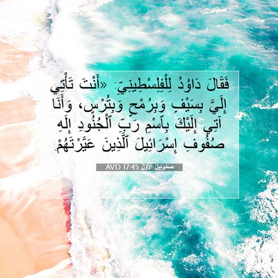 Picture 07 - صَمُوئِيلَ ٱلْأَوَّلُ 17:45 AVD - فَقَالَ دَاوُدُ - Bible Verse Picture