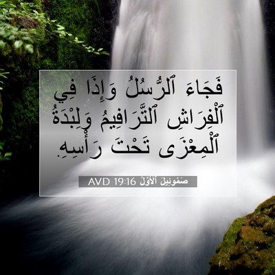 Picture 07 - صَمُوئِيلَ ٱلْأَوَّلُ 19:16 AVD - فَجَاءَ ٱلرُّسُلُ وَإِذَا - Bible Verse Picture