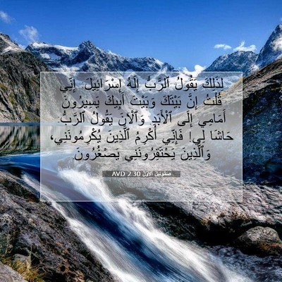 Picture 07 - صَمُوئِيلَ ٱلْأَوَّلُ 2:30 AVD - لِذَلِكَ يَقُولُ ٱلرَّبُّ - Bible Verse Picture