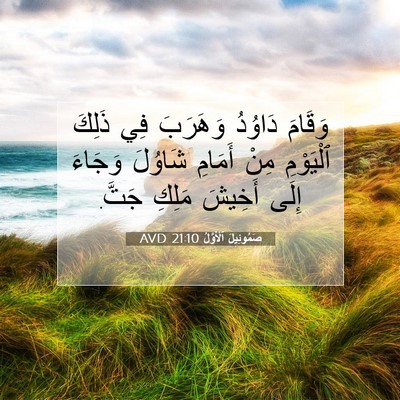 Picture 07 - صَمُوئِيلَ ٱلْأَوَّلُ 21:10 AVD - وَقَامَ دَاوُدُ وَهَرَبَ - Bible Verse Picture