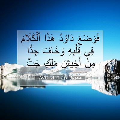 Picture 07 - صَمُوئِيلَ ٱلْأَوَّلُ 21:12 AVD - فَوَضَعَ دَاوُدُ هَذَا - Bible Verse Picture