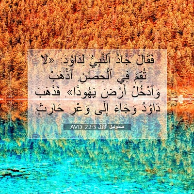 Picture 07 - صَمُوئِيلَ ٱلْأَوَّلُ 22:5 AVD - فَقَالَ جَادُ ٱلنَّبِيُّ - Bible Verse Picture