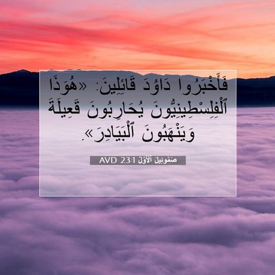 Picture 07 - صَمُوئِيلَ ٱلْأَوَّلُ 23:1 AVD - فَأَخْبَرُوا دَاوُدَ - Bible Verse Picture