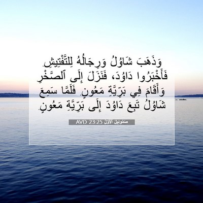 Picture 07 - صَمُوئِيلَ ٱلْأَوَّلُ 23:25 AVD - وَذَهَبَ شَاوُلُ - Bible Verse Picture
