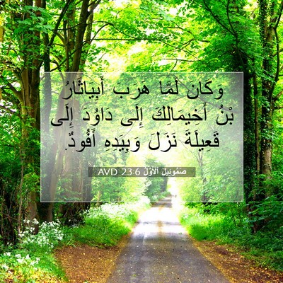 Picture 07 - صَمُوئِيلَ ٱلْأَوَّلُ 23:6 AVD - وَكَانَ لَمَّا هَرَبَ - Bible Verse Picture