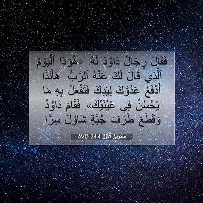 Picture 07 - صَمُوئِيلَ ٱلْأَوَّلُ 24:4 AVD - فَقَالَ رِجَالُ دَاوُدَ - Bible Verse Picture