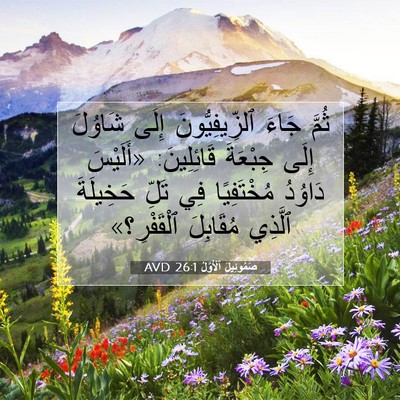 Picture 07 - صَمُوئِيلَ ٱلْأَوَّلُ 26:1 AVD - ثُمَّ جَاءَ - Bible Verse Picture