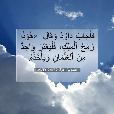 Picture 07 - صَمُوئِيلَ ٱلْأَوَّلُ 26:22 AVD - فَأَجَابَ دَاوُدُ وَقَالَ: - Bible Verse Picture