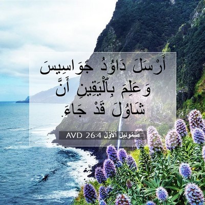 Picture 07 - صَمُوئِيلَ ٱلْأَوَّلُ 26:4 AVD - أَرْسَلَ دَاوُدُ - Bible Verse Picture
