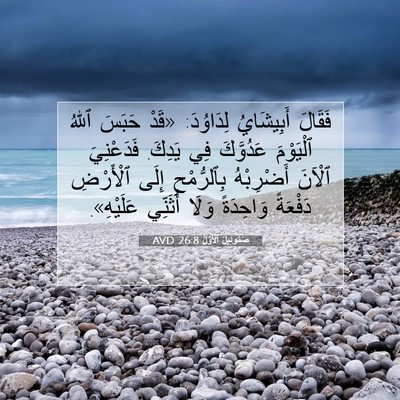Picture 07 - صَمُوئِيلَ ٱلْأَوَّلُ 26:8 AVD - فَقَالَ أَبِيشَايُ - Bible Verse Picture