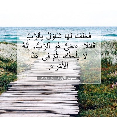 Picture 07 - صَمُوئِيلَ ٱلْأَوَّلُ 28:10 AVD - فَحَلَفَ لَهَا شَاوُلُ - Bible Verse Picture