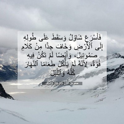 Picture 07 - صَمُوئِيلَ ٱلْأَوَّلُ 28:20 AVD - فَأَسْرَعَ شَاوُلُ - Bible Verse Picture