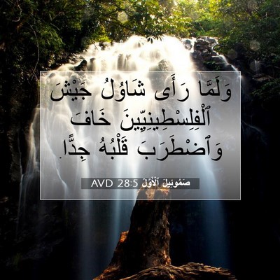 Picture 07 - صَمُوئِيلَ ٱلْأَوَّلُ 28:5 AVD - وَلَمَّا رَأَى شَاوُلُ - Bible Verse Picture