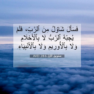 Picture 07 - صَمُوئِيلَ ٱلْأَوَّلُ 28:6 AVD - فَسَأَلَ شَاوُلُ مِنَ - Bible Verse Picture