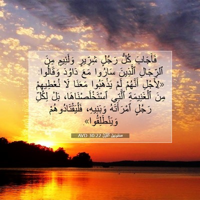 Picture 07 - صَمُوئِيلَ ٱلْأَوَّلُ 30:22 AVD - فَأَجَابَ كُلُّ رَجُلٍ - Bible Verse Picture